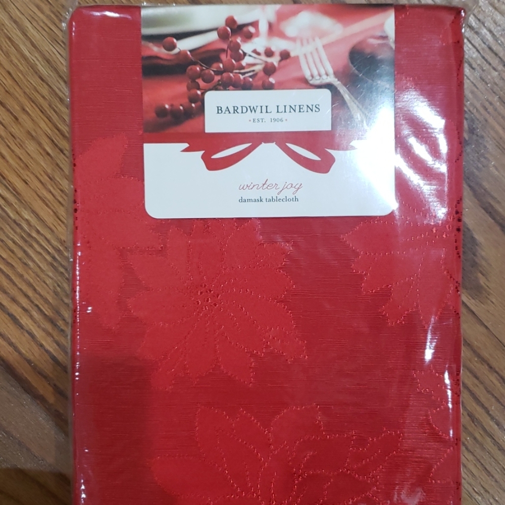 Red  Christmas tablecloth